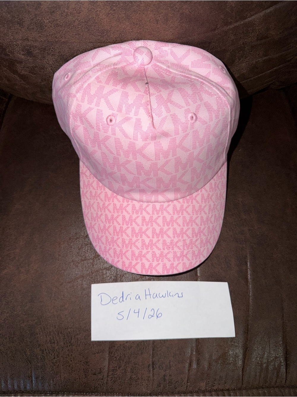 Michael Kors  Pink MK Logo Baseball Cap